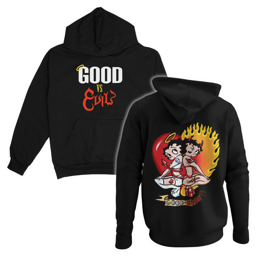 Betty Boop "Good vs Evil" adult hoodie