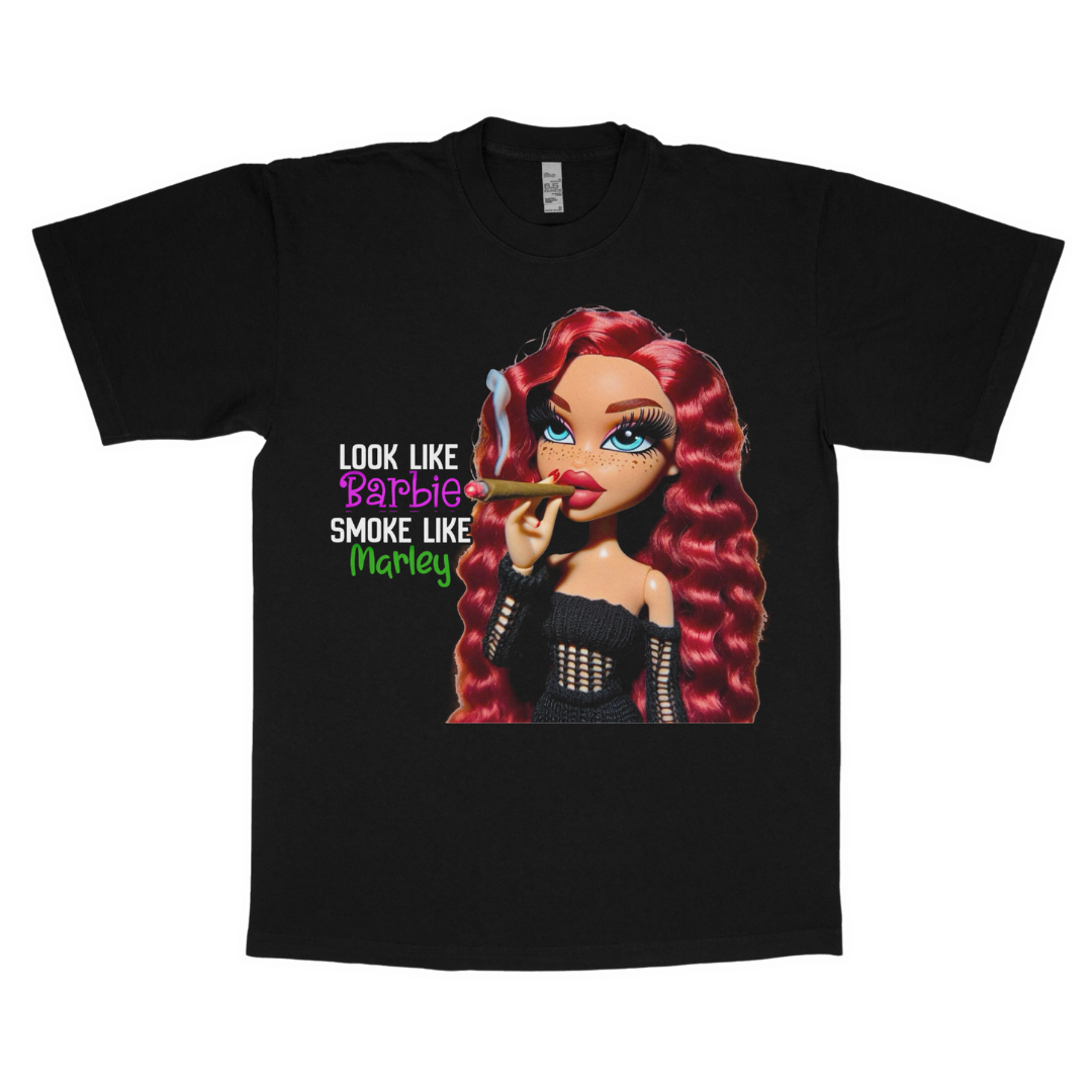 Look like Barbie smoke like Marley adult t-shirt