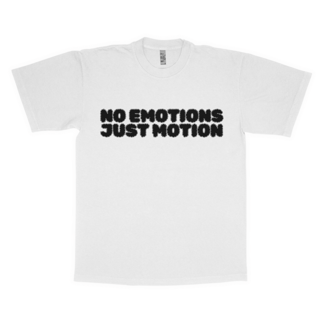 No emotions, just motion adult t-shirt