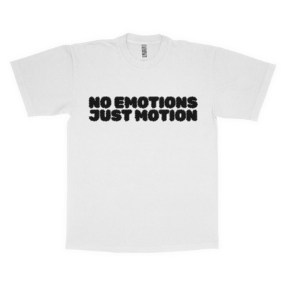 No emotions, just motion adult t-shirt