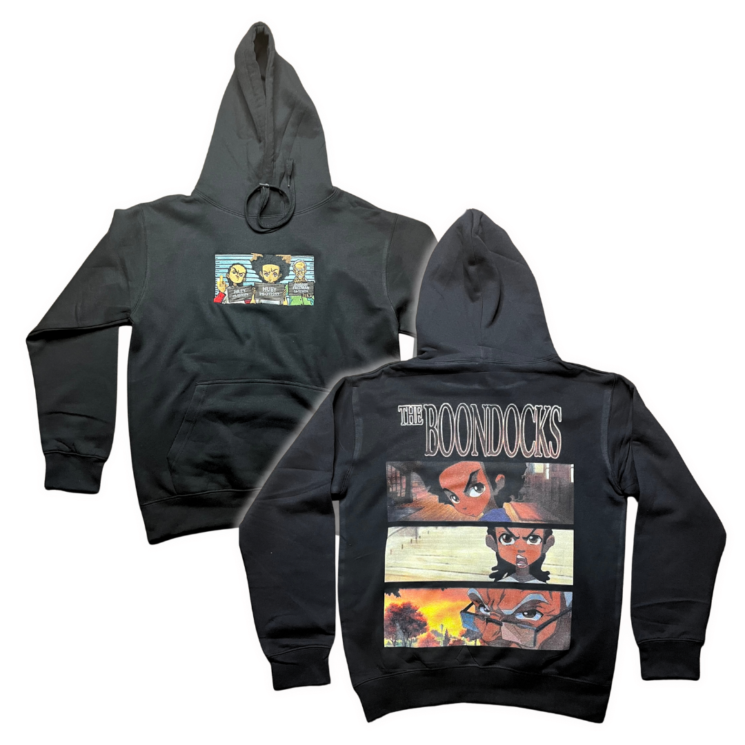 Custom Boondocks mugshot adult hoodie