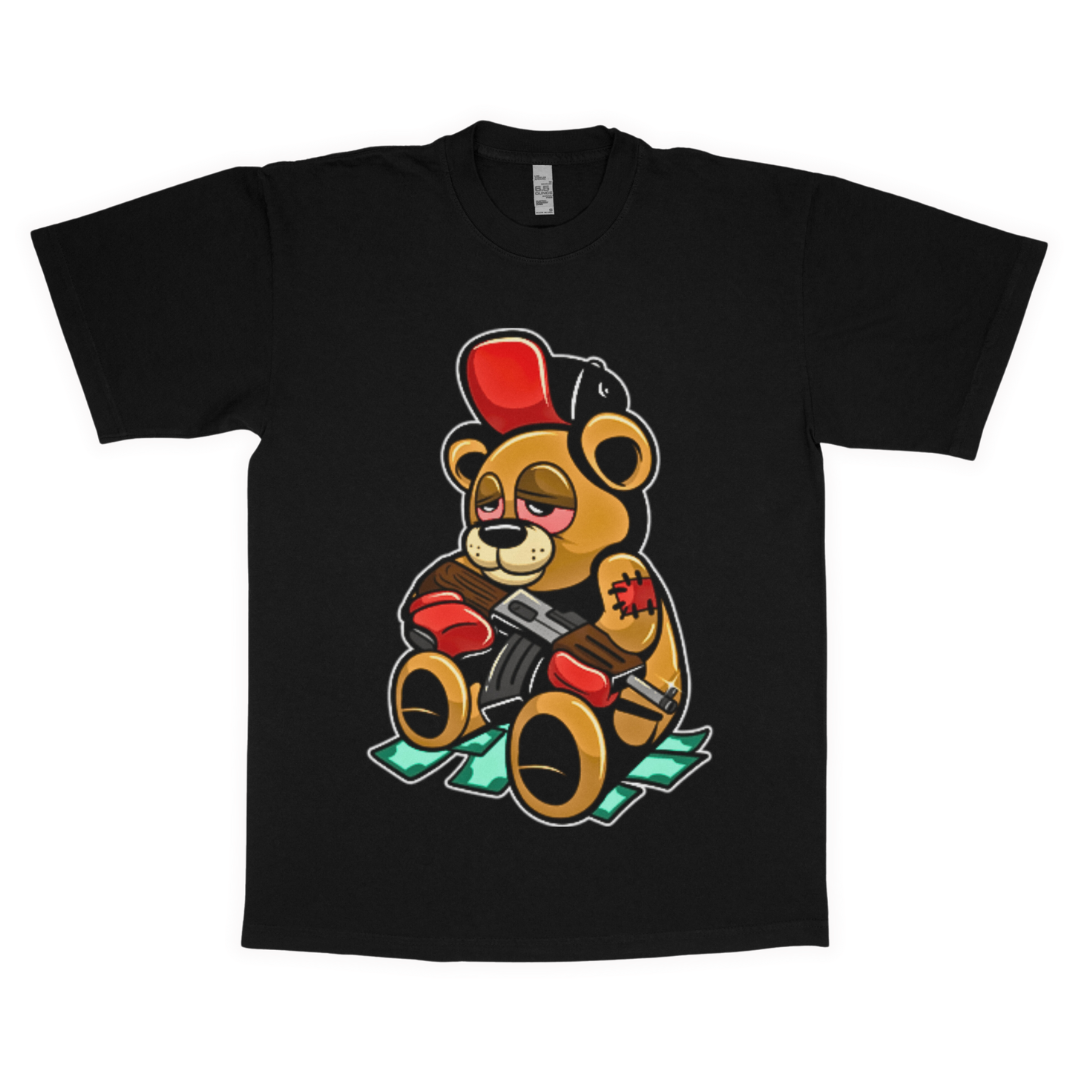 Street bear adult t-shirt