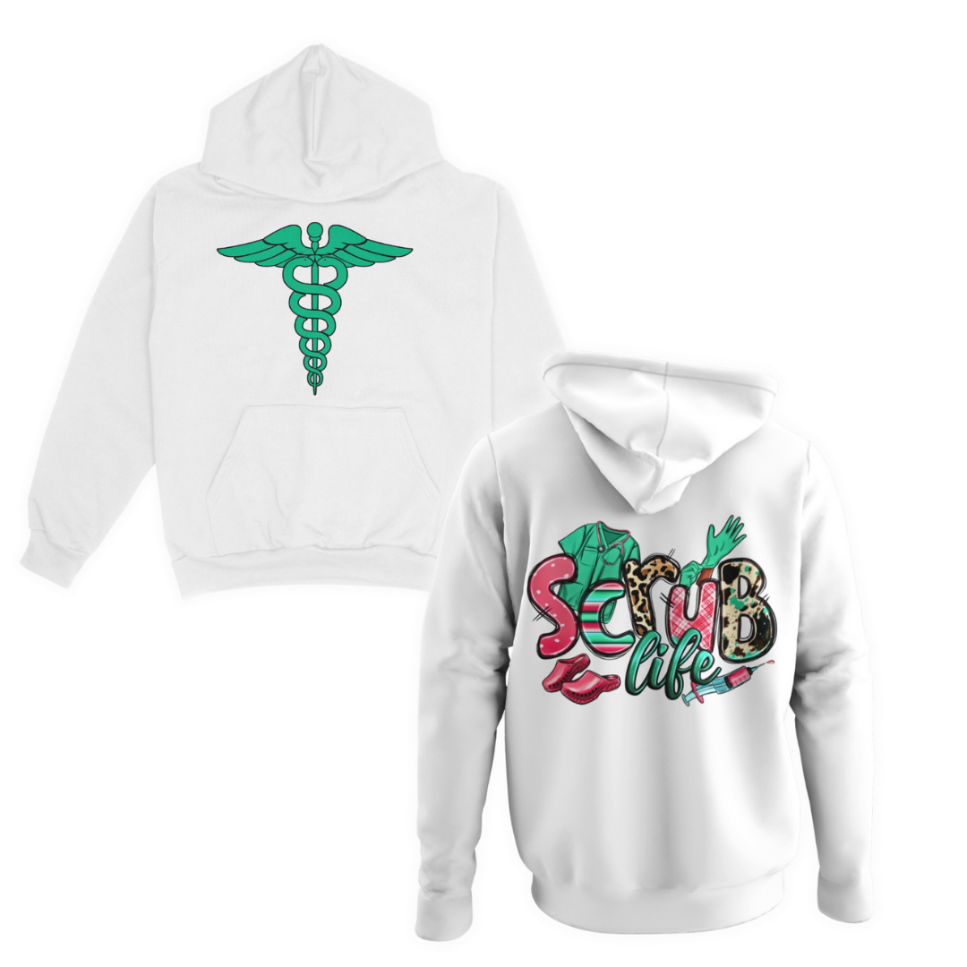 Scrub life adult hoodie