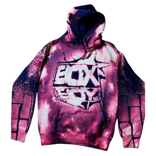 BOXBOY Alumni tye-dye "strawberry navy" adult hoodie