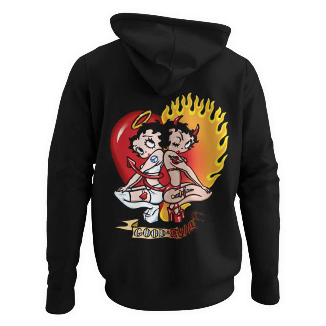 Betty Boop "Good vs Evil" adult hoodie