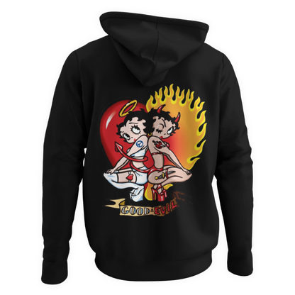 Betty Boop "Good vs Evil" adult hoodie