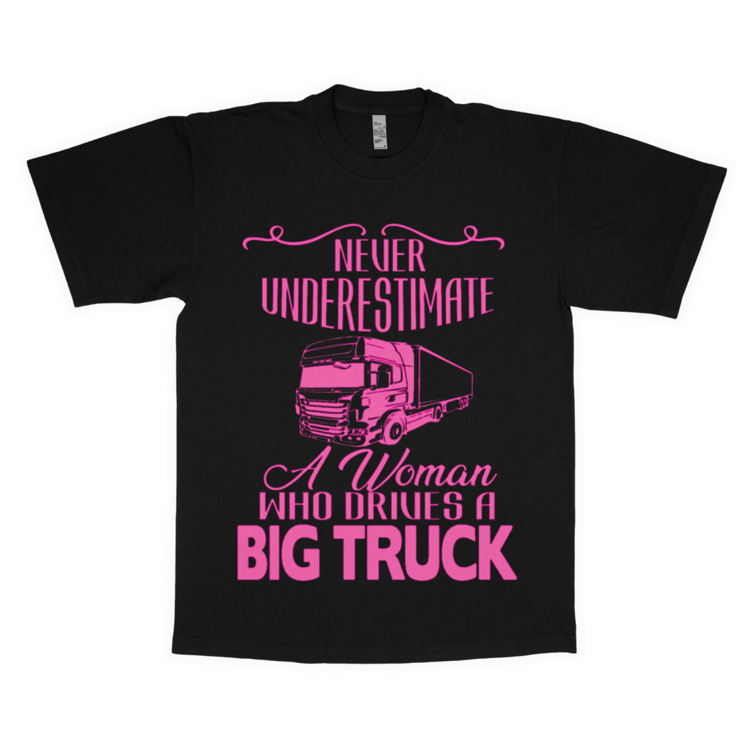 Never underestimate a woman adult t-shirt