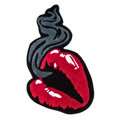 Smoking lips rug