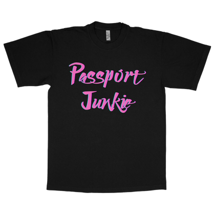 Passport junkie adult t-shirt