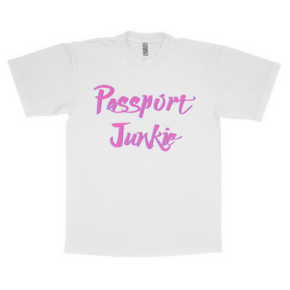 Passport junkie adult t-shirt