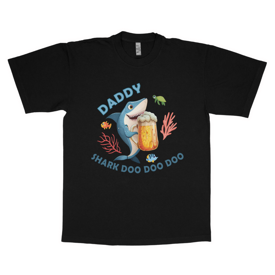 Daddy shark adult t-shirt