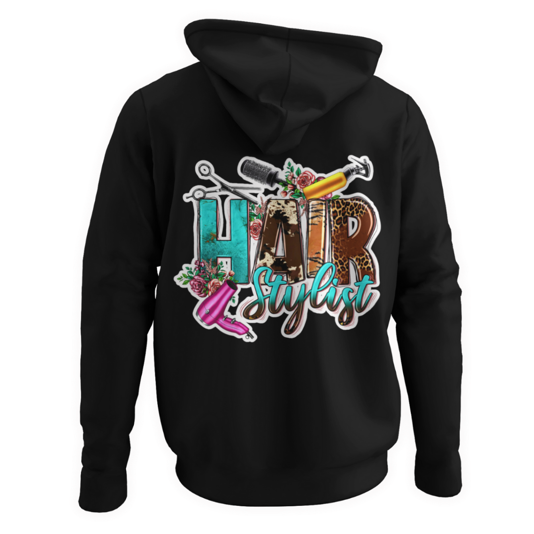 Hair stylist adult hoodie