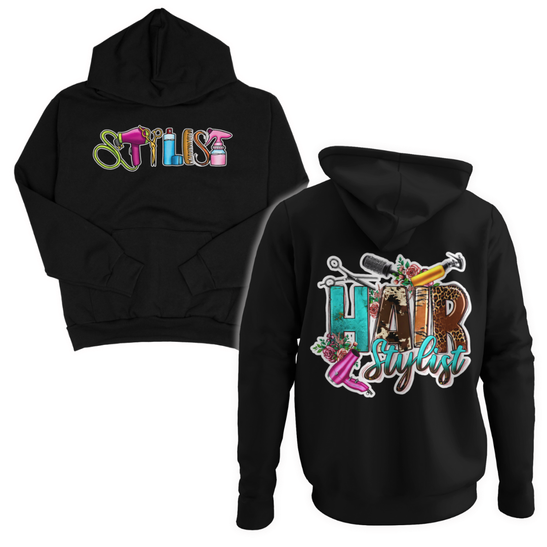 Hair stylist adult hoodie