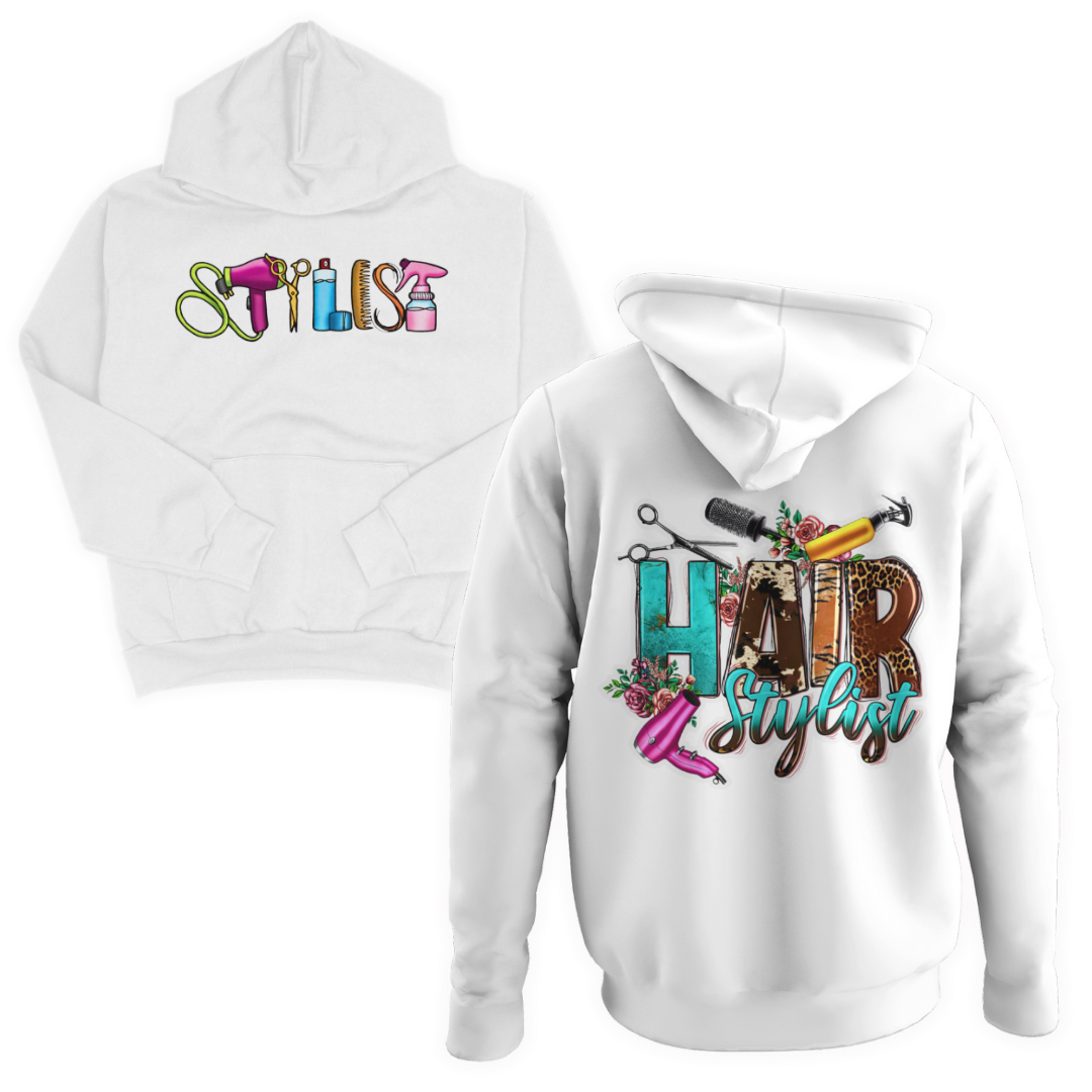 Hair stylist adult hoodie