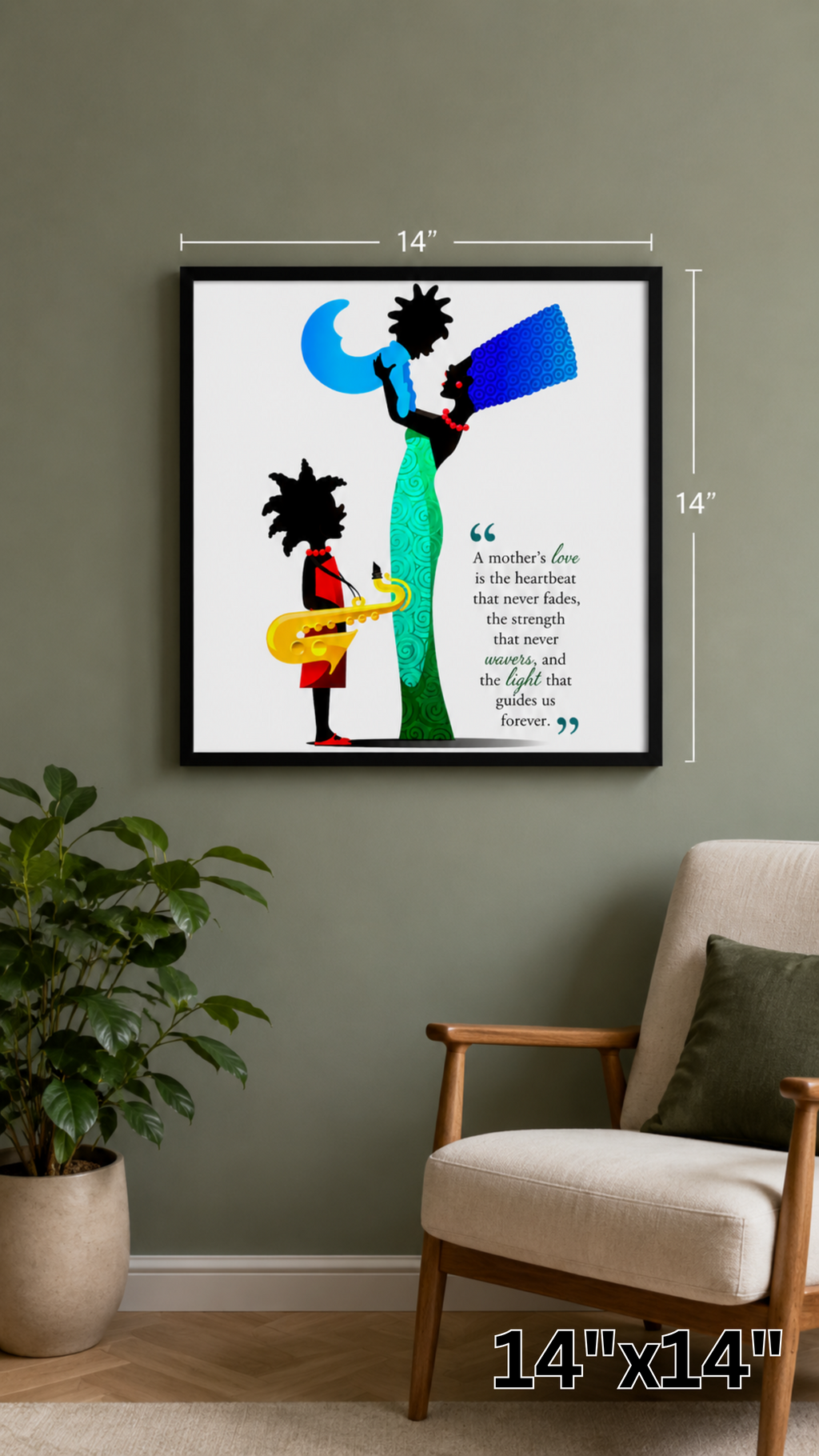 A Mother's Love matte wall poster