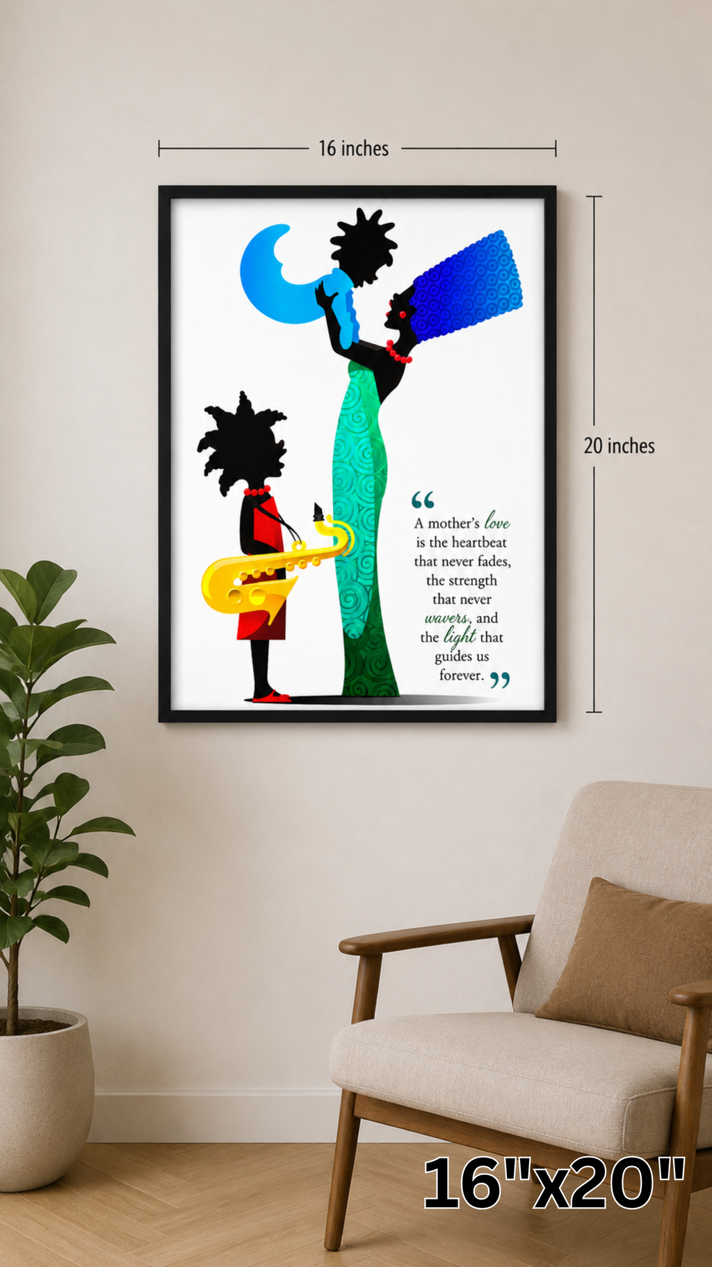 A Mother's Love matte wall poster