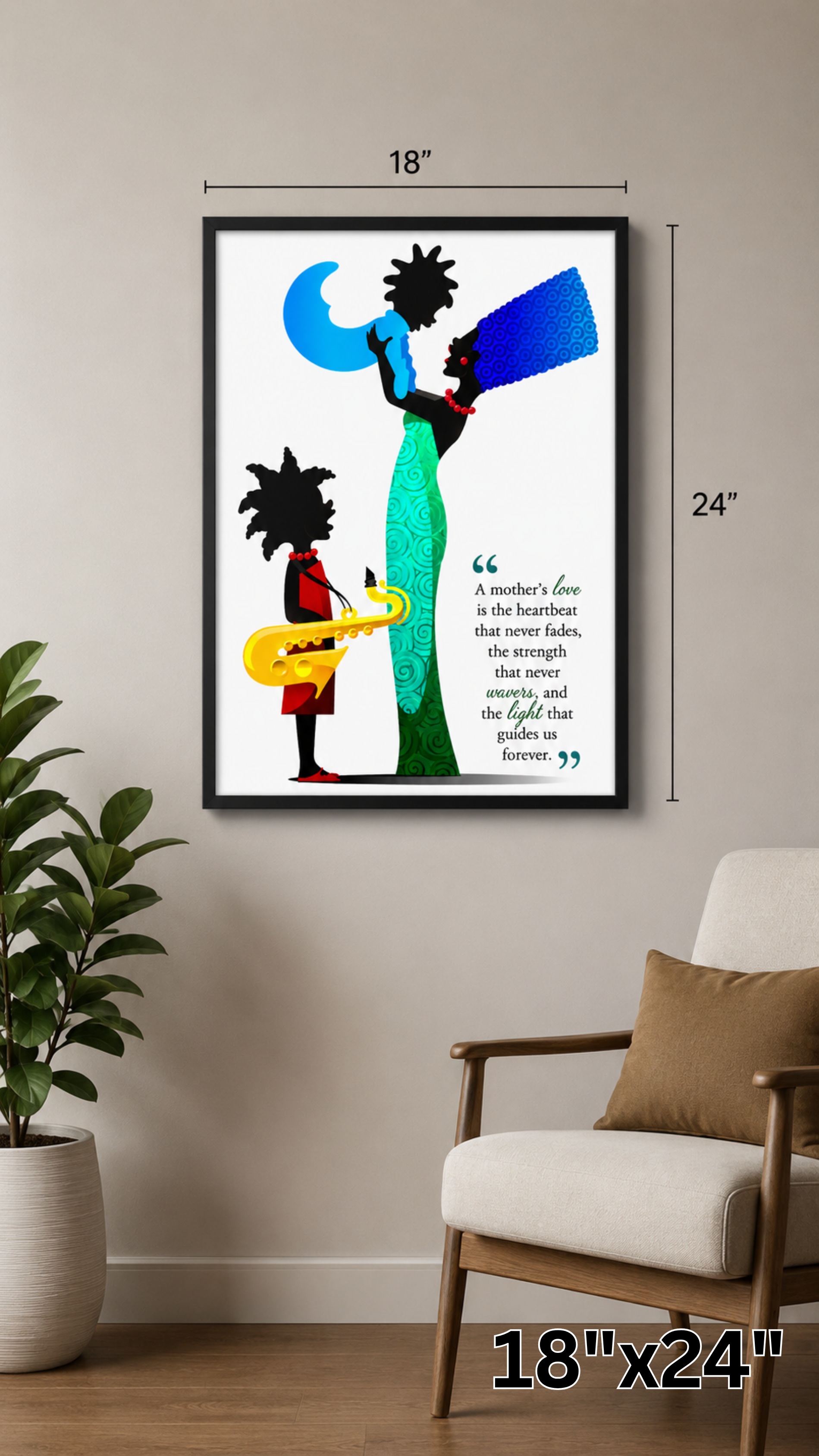 A Mother's Love matte wall poster