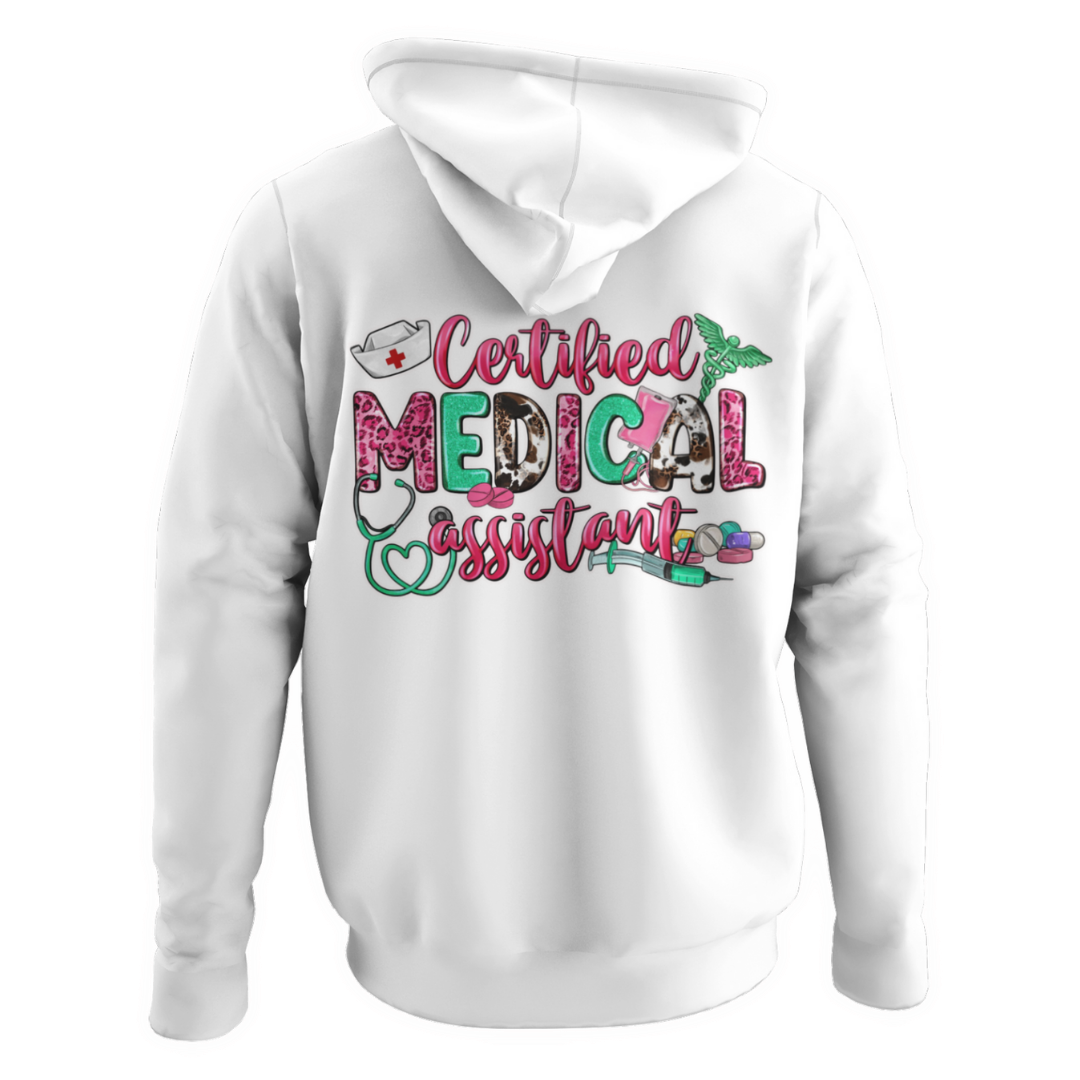 Certified medical assistant adult hoodie