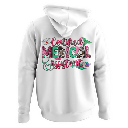 Certified medical assistant adult hoodie