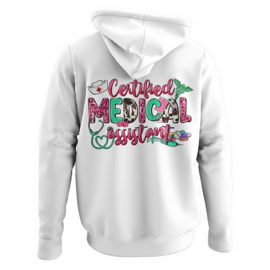 Certified medical assistant adult hoodie