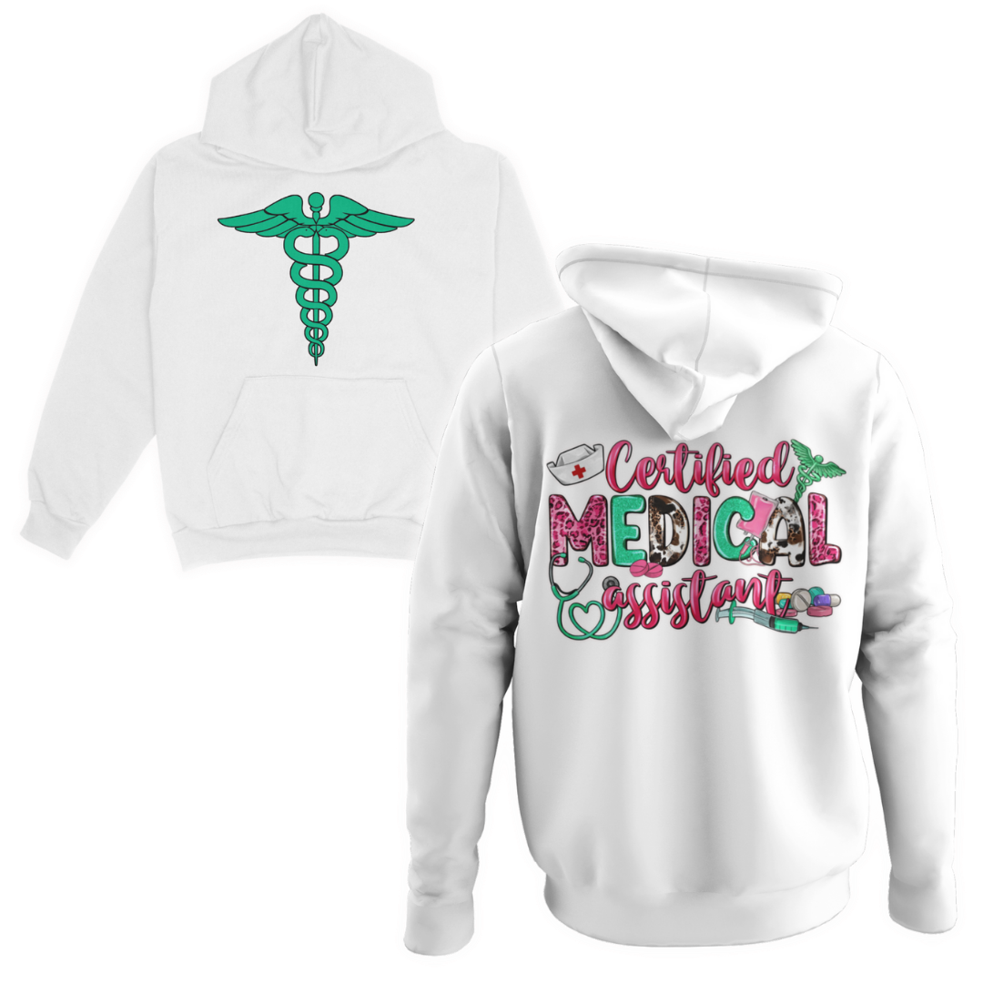 Certified medical assistant adult hoodie