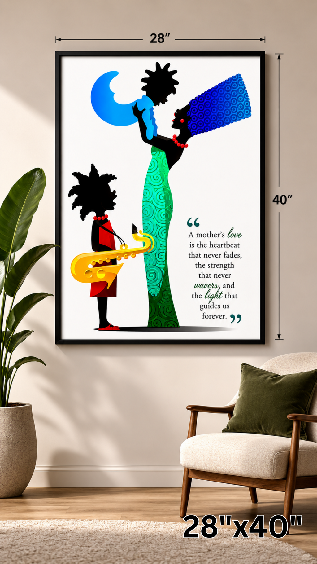 A Mother's Love matte wall poster