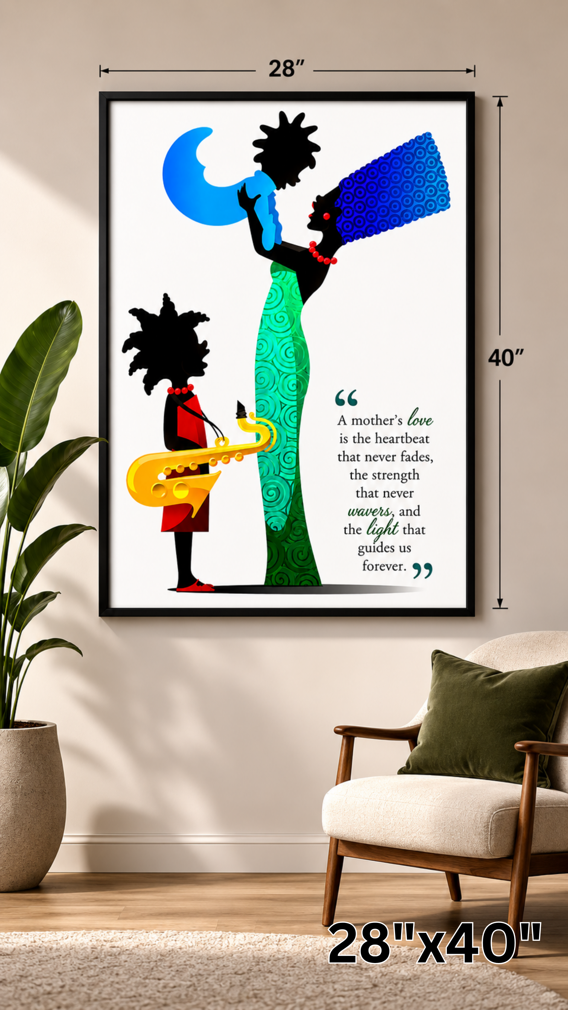 A Mother's Love matte wall poster