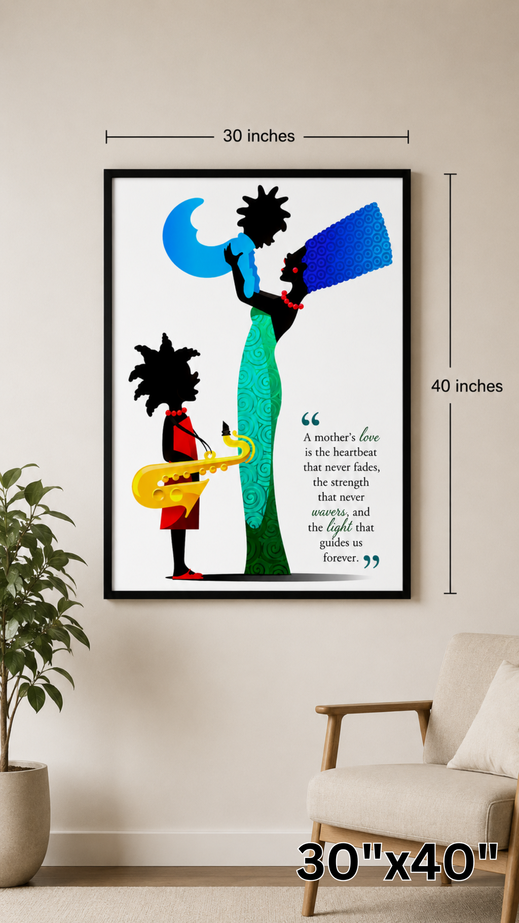 A Mother's Love matte wall poster