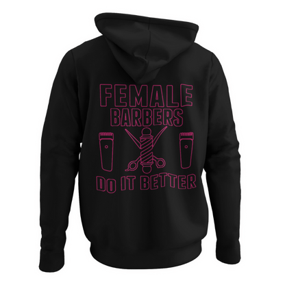 Female barber adult hoodie