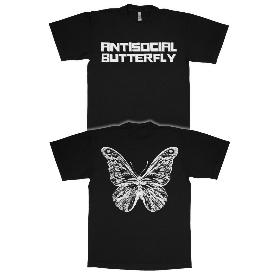 Antisocial butterfly adult t-shirt