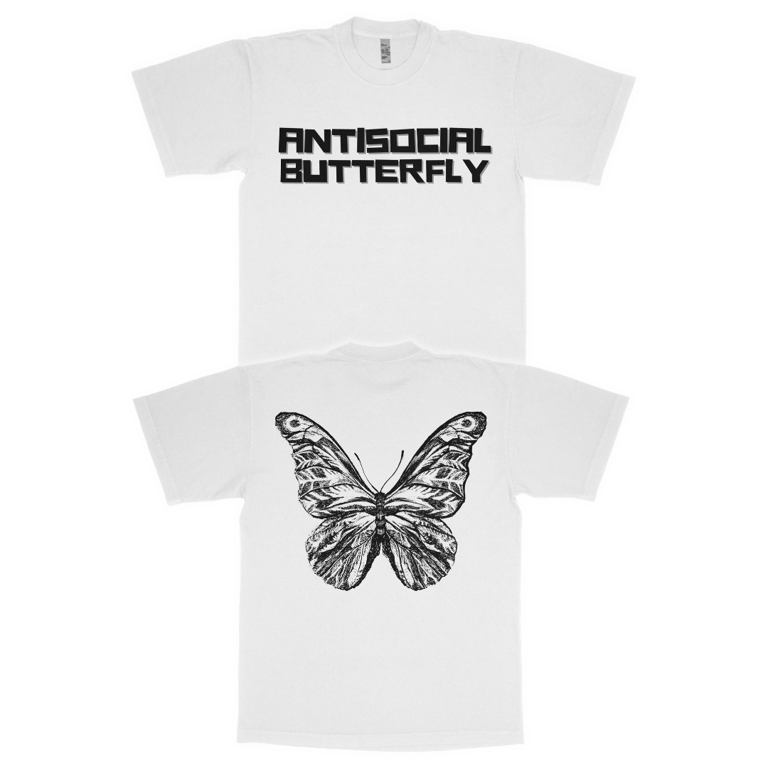 Antisocial butterfly adult t-shirt