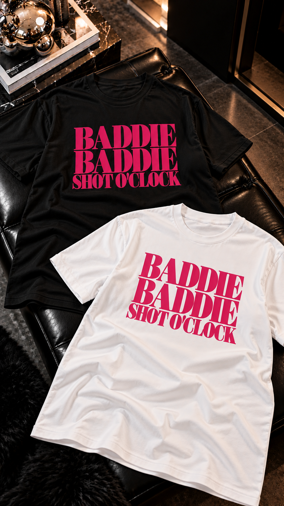 Baddie Baddie Shot O' Clock adult tee