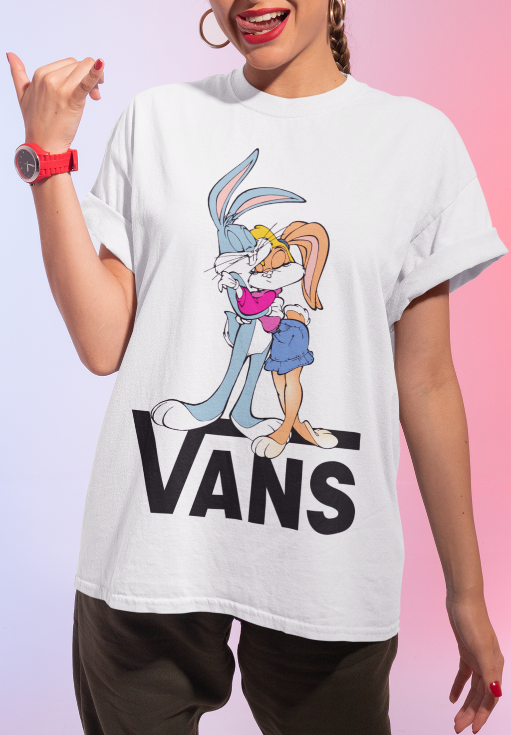 Bugs and Lola adult t-shirt