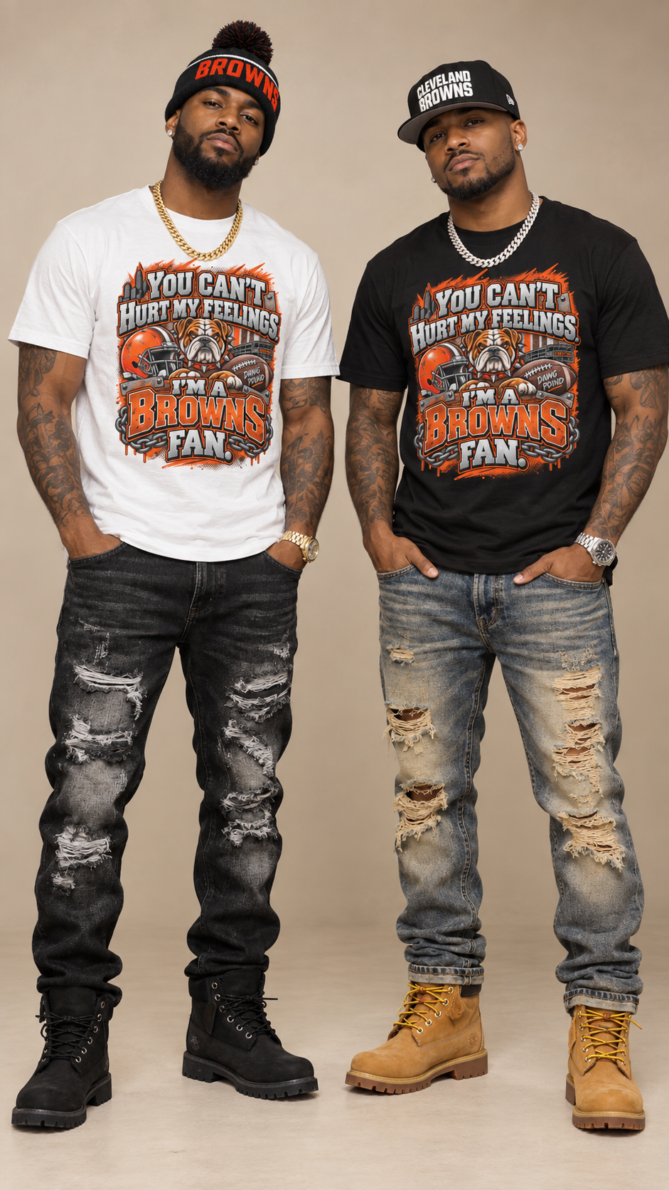 You Can't Hurt My Feelings, I'm A Browns Fan adult tee
