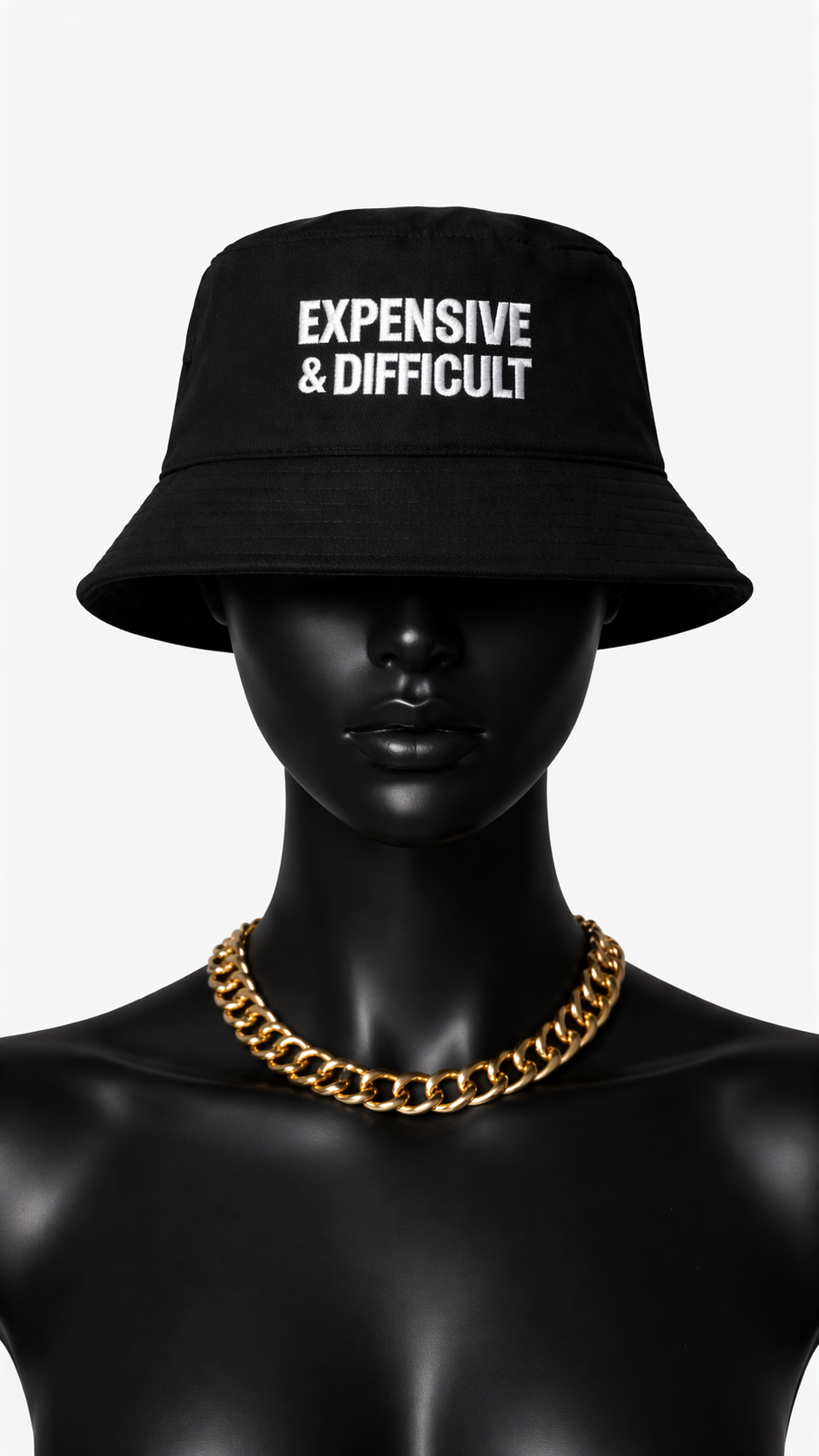 Expensive & Difficult embroidered bucket hat