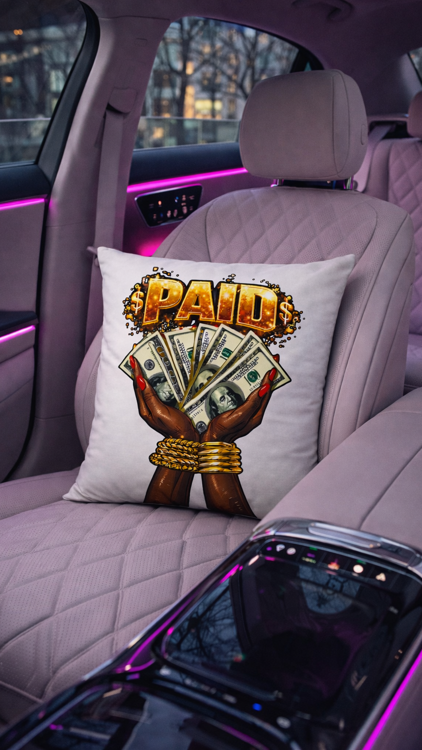 PAID basic throw pillow