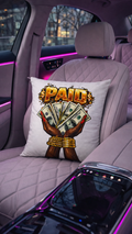 PAID basic throw pillow