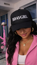 BDAYGRL embroidered foam trucker hat