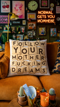 Follow Your MF Dreams basic throw pillow