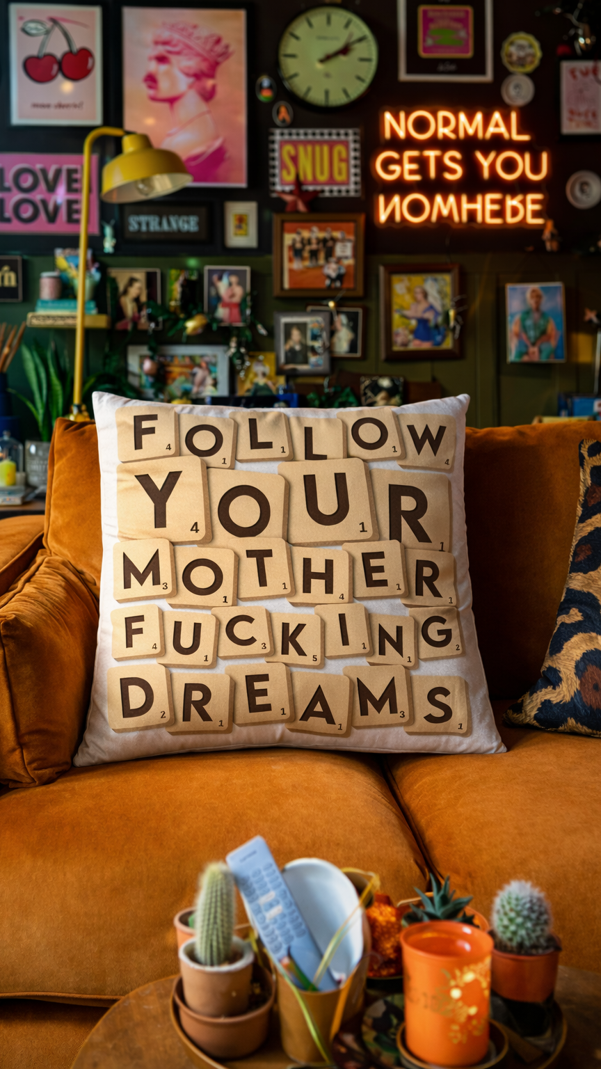 Follow Your MF Dreams basic throw pillow