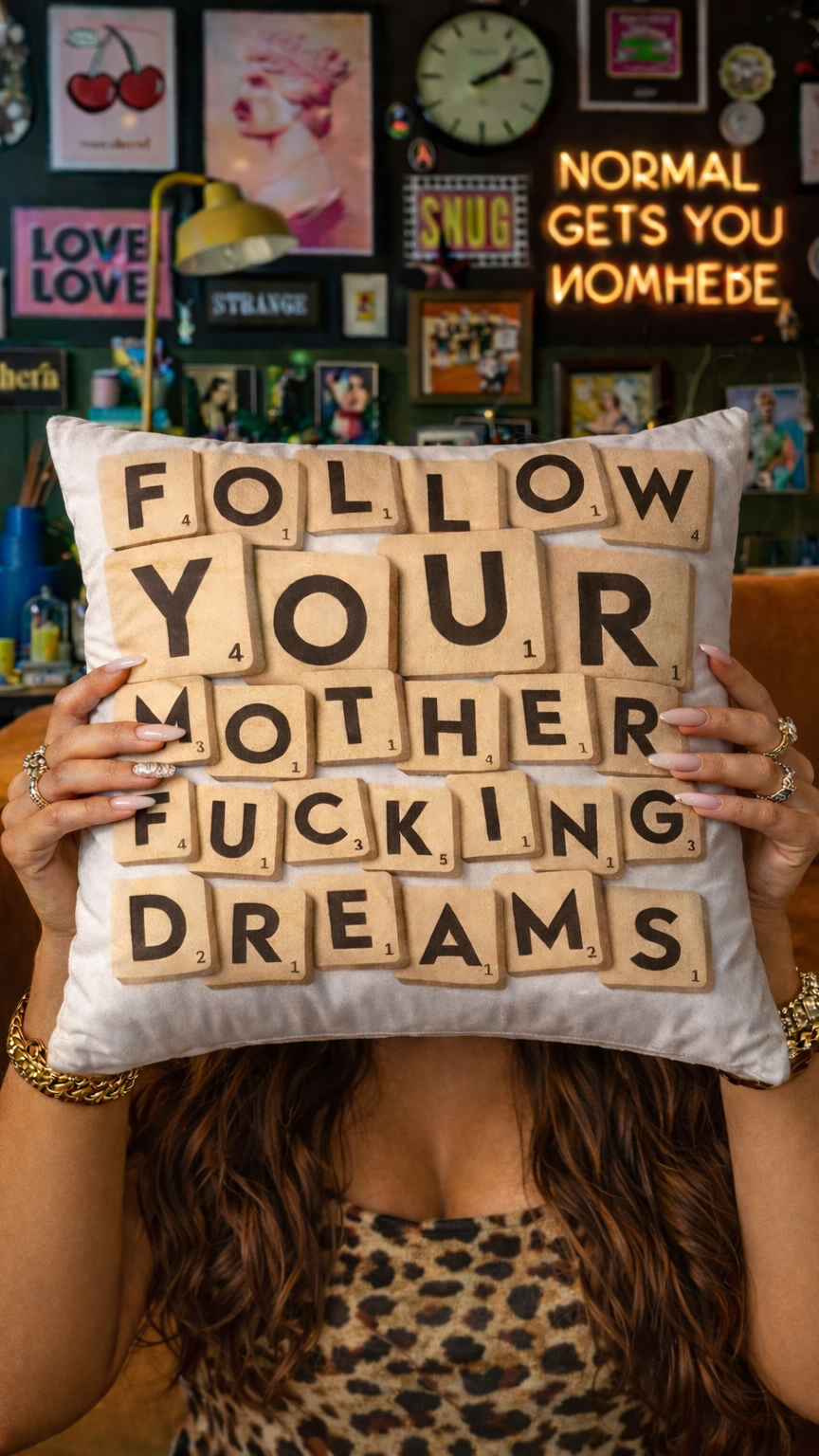 Follow Your MF Dreams basic throw pillow