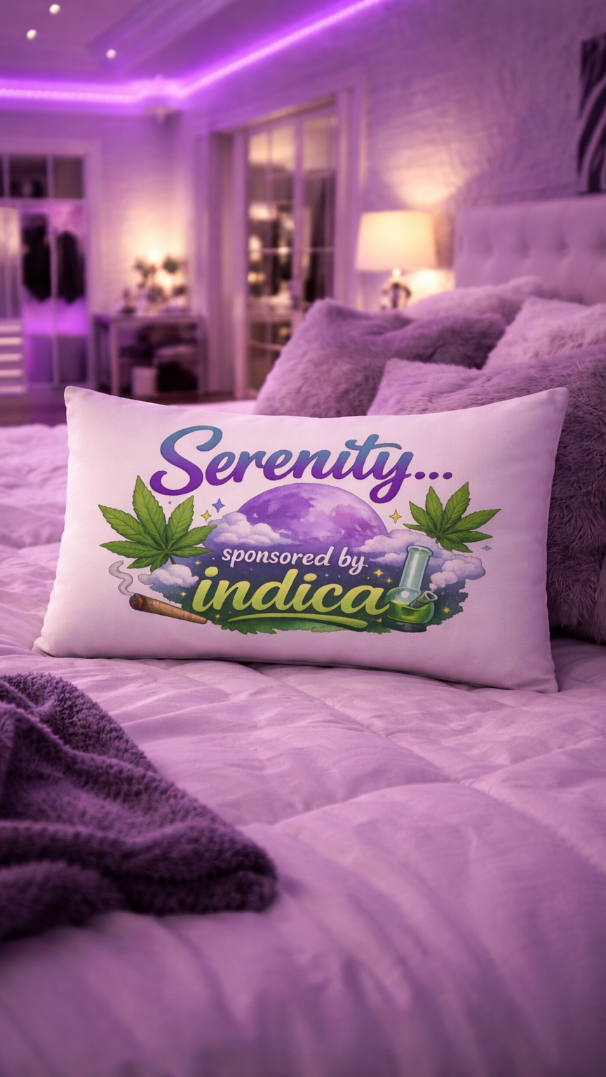 Serenity...Sponsored By Indica basic throw pillow