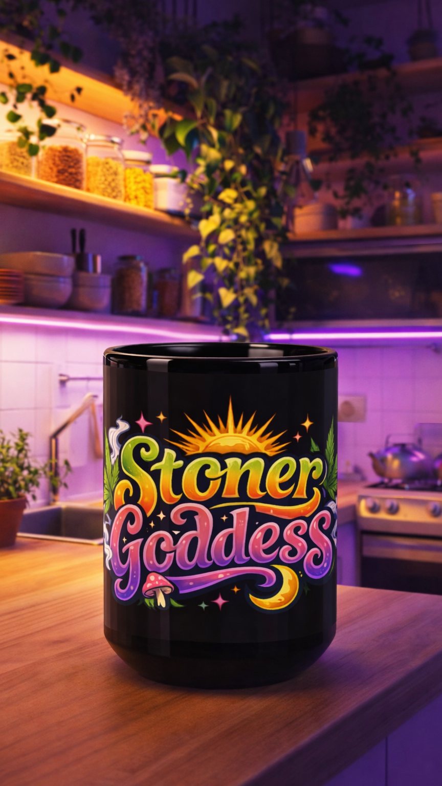 Stoner Goddess glossy mug