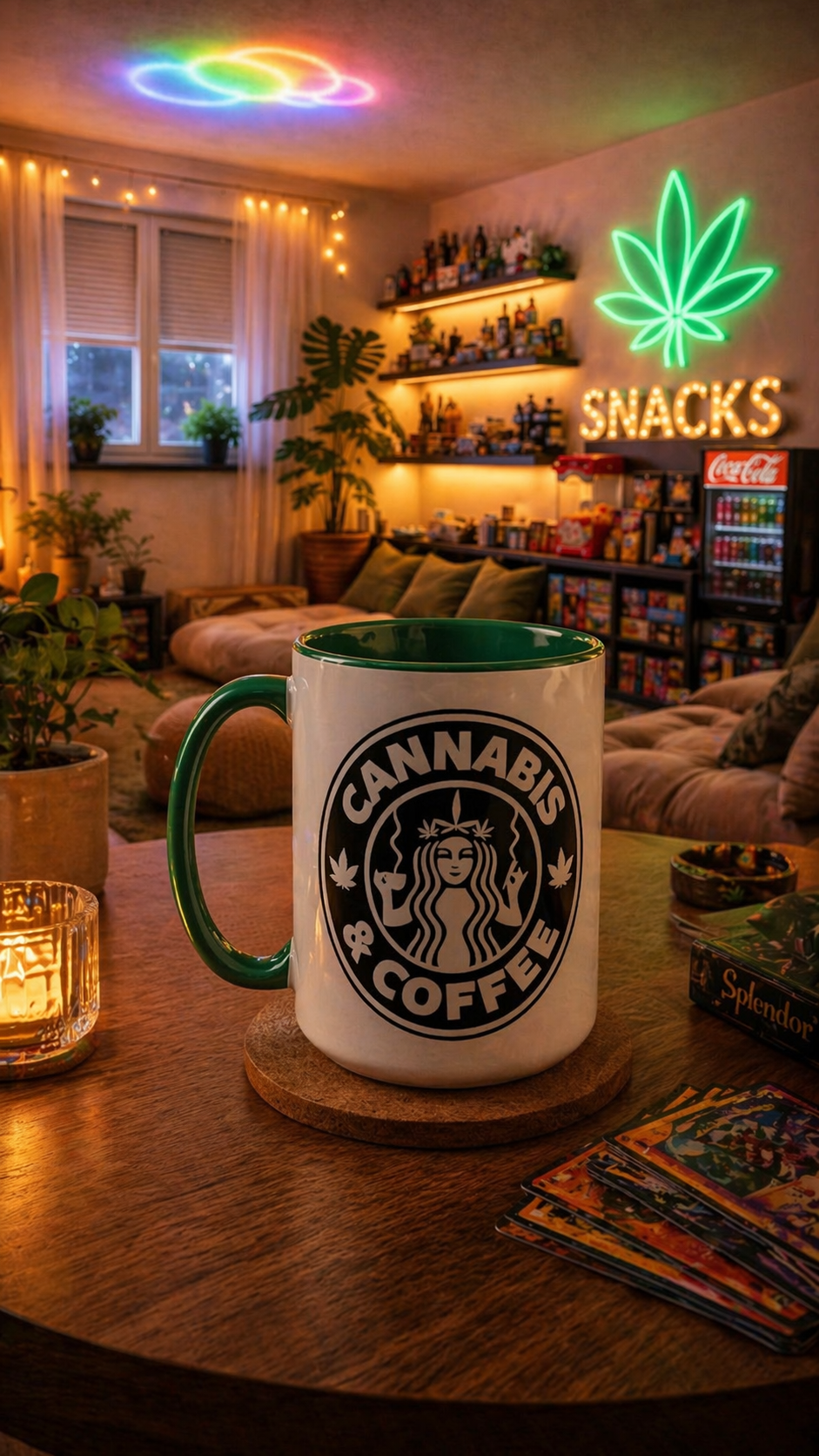 Cannabis & Coffee glossy mug