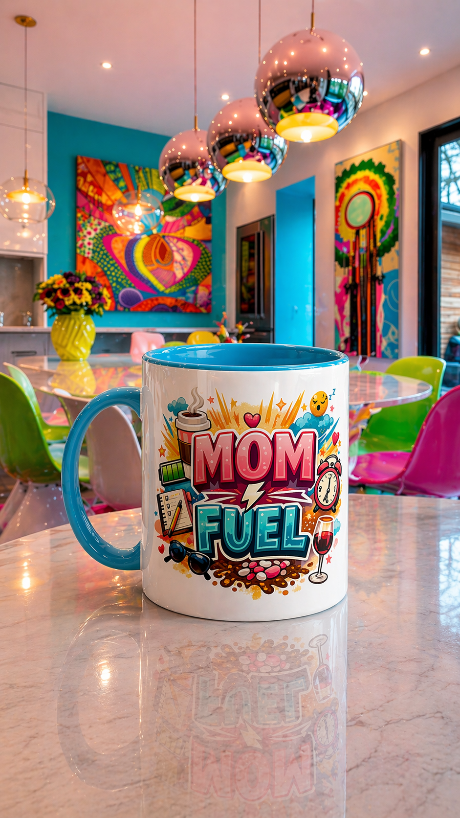 Mom Fuel glossy mug