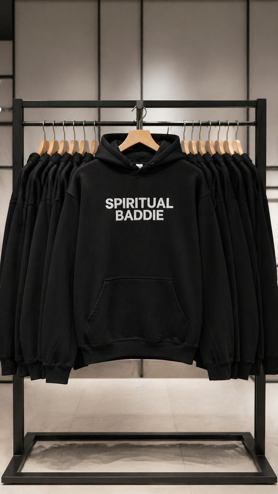 Spiritual Baddie embroidered adult hoodie