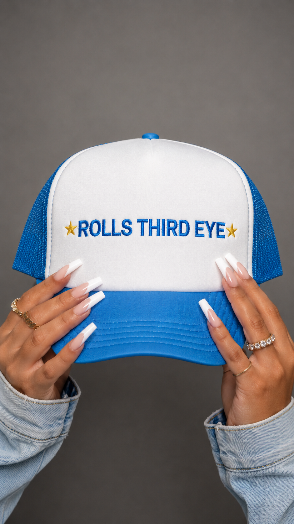 Rolls Third Eye embroidery foam trucker hat