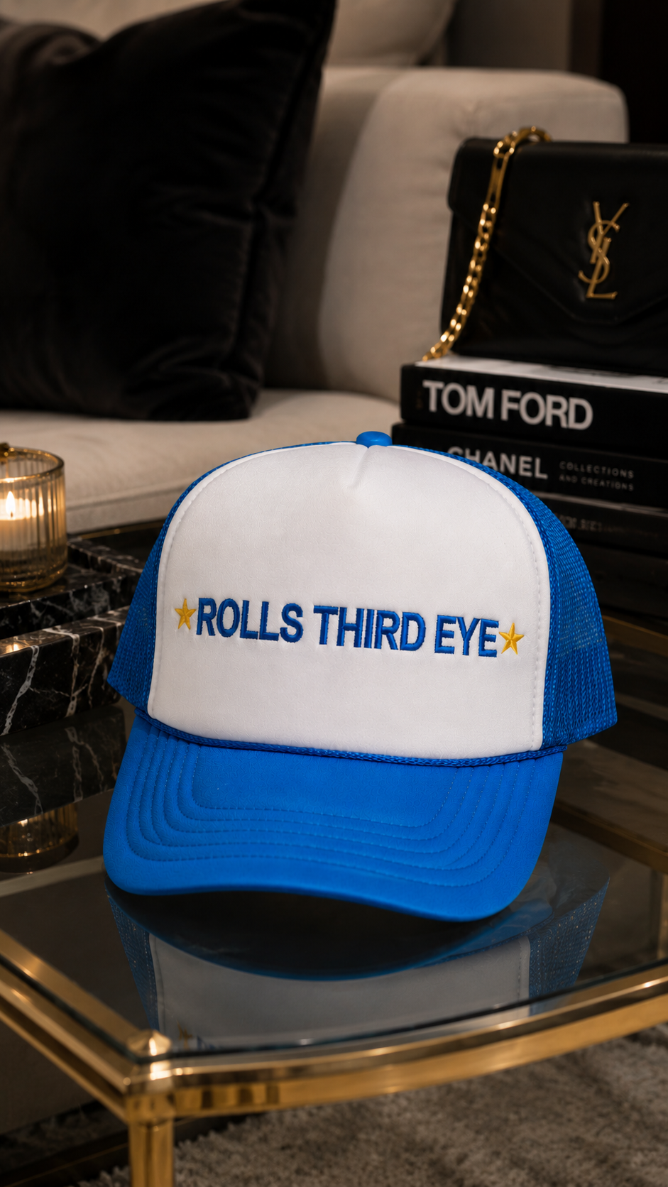 Rolls Third Eye embroidery foam trucker hat