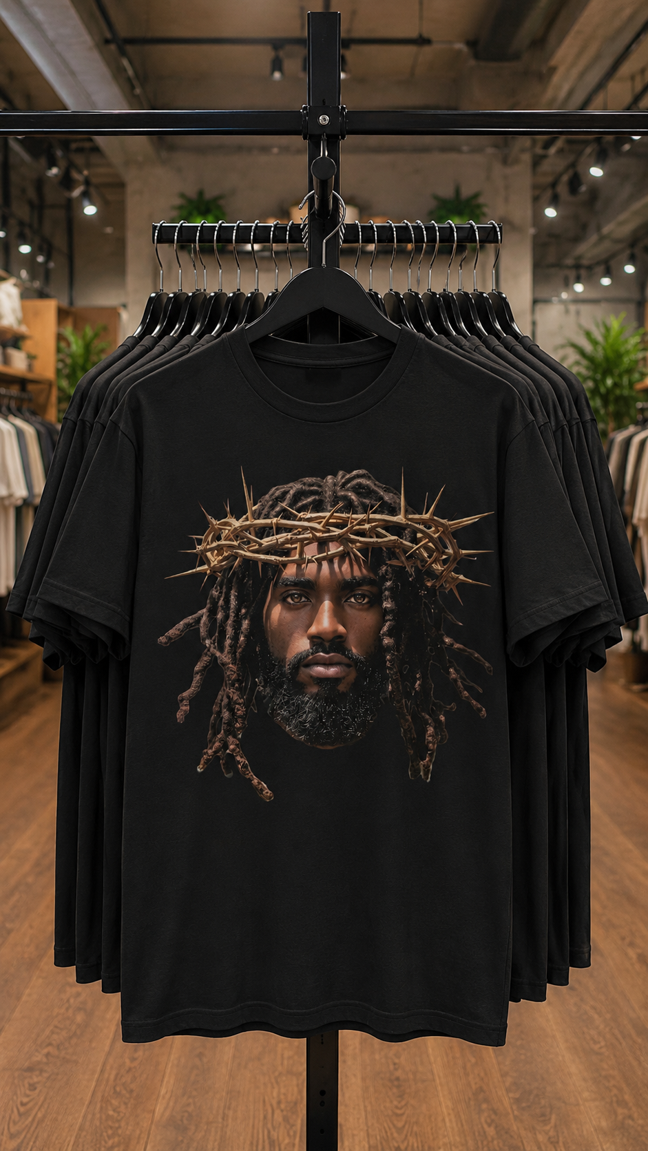 Black Jesus adult tee