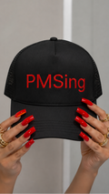 PMSing embroidered foam trucker hat